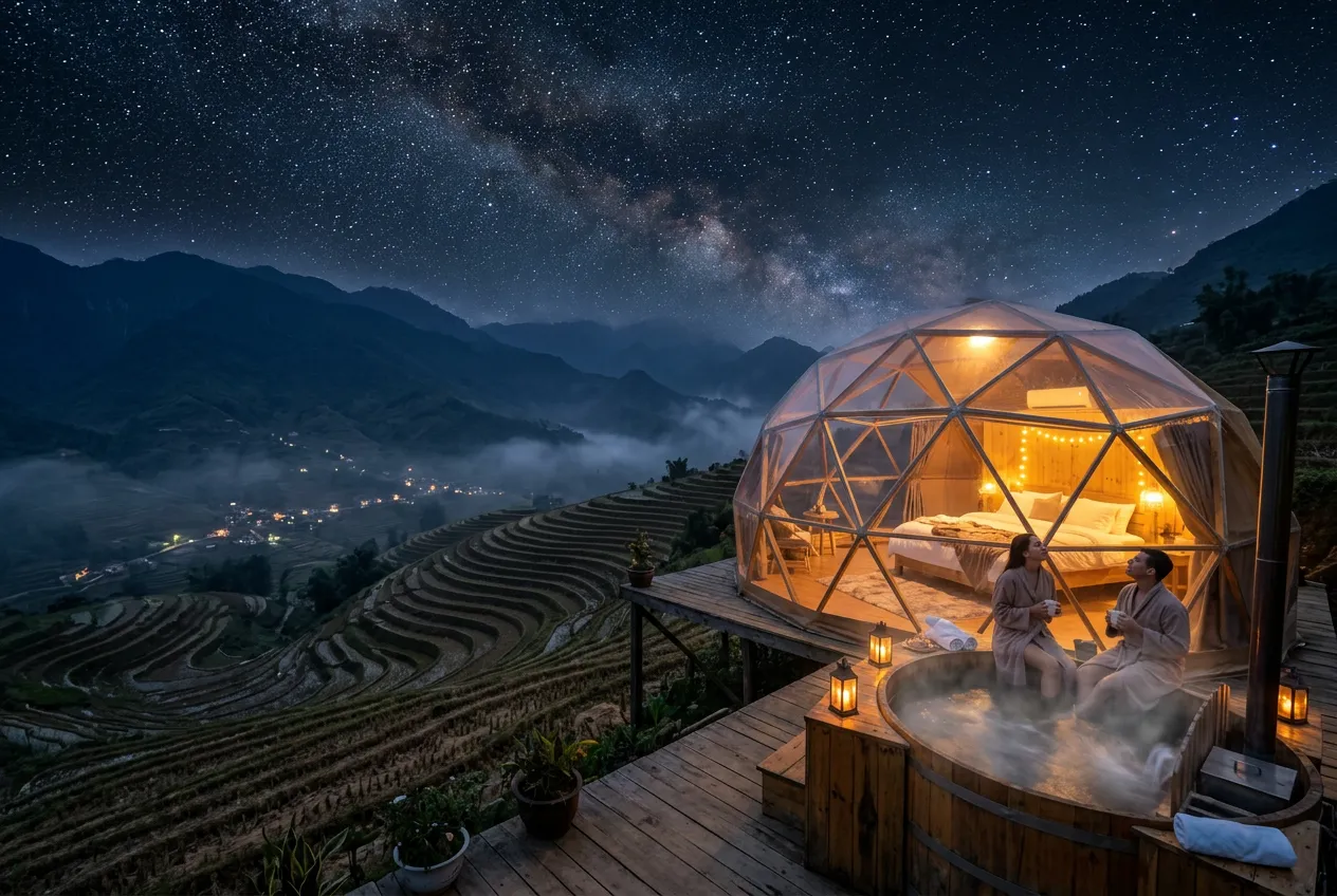 Dome trong suốt giữa rừng Sapa