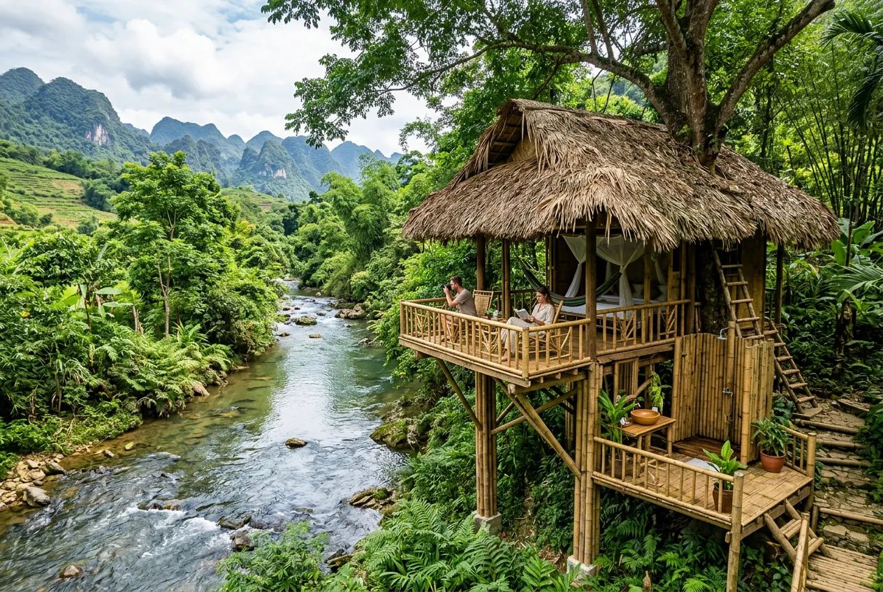 Nhà Cây Tre Ven Suối - Pù Luông