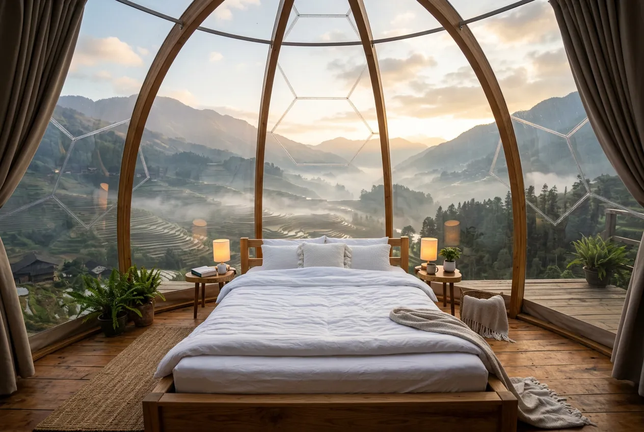 Giường ngủ trong dome